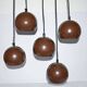 Set of 5 Mid-Century Design Ceiling Lamps Bubbles, E.S.Horn, Denmark, 1970s