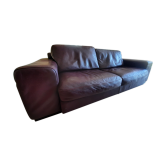 Rochebobois 3-seater leather sofa