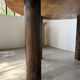 Round table 1950s constructivist walnut