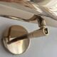 Pair of vintage adjustable solid brass wall lights France 1970