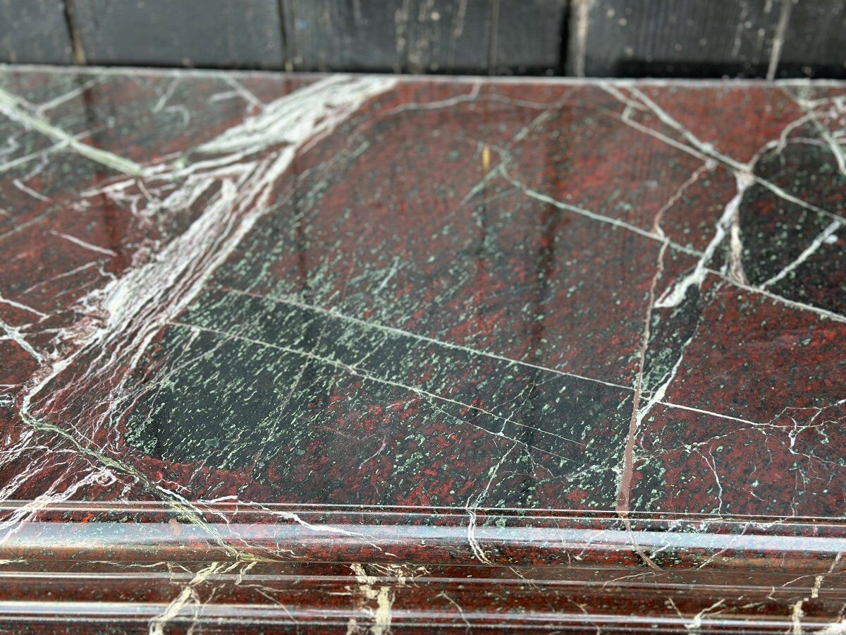 Louis XIV style fireplace in Levanto marble circa 1880