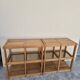 Pair of vintage pine bookshelf units in Maison Regain design from the 1970s.