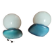Rare pair of 70s wall lights