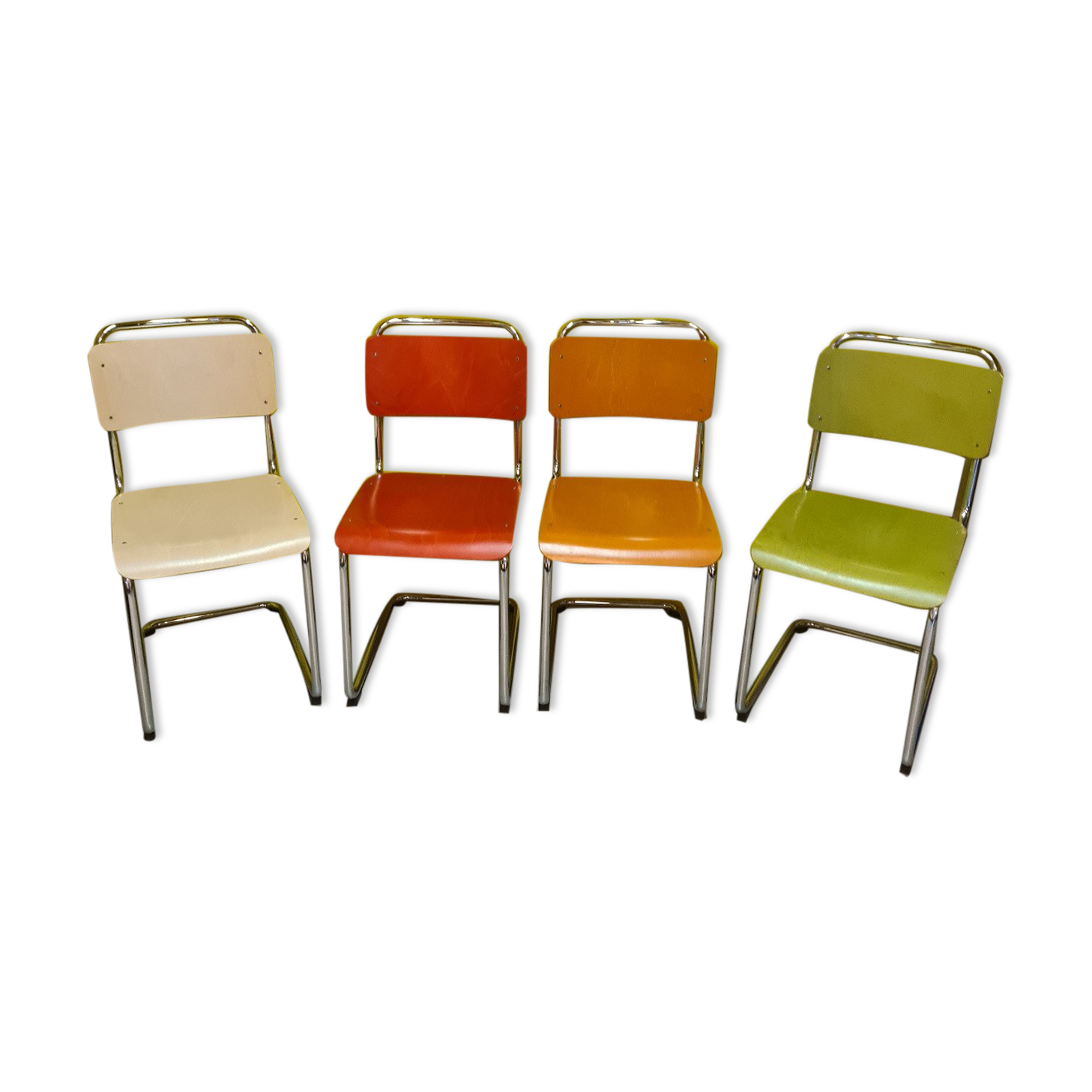 4 Dutch Design Chairs by Gispen Model 101.