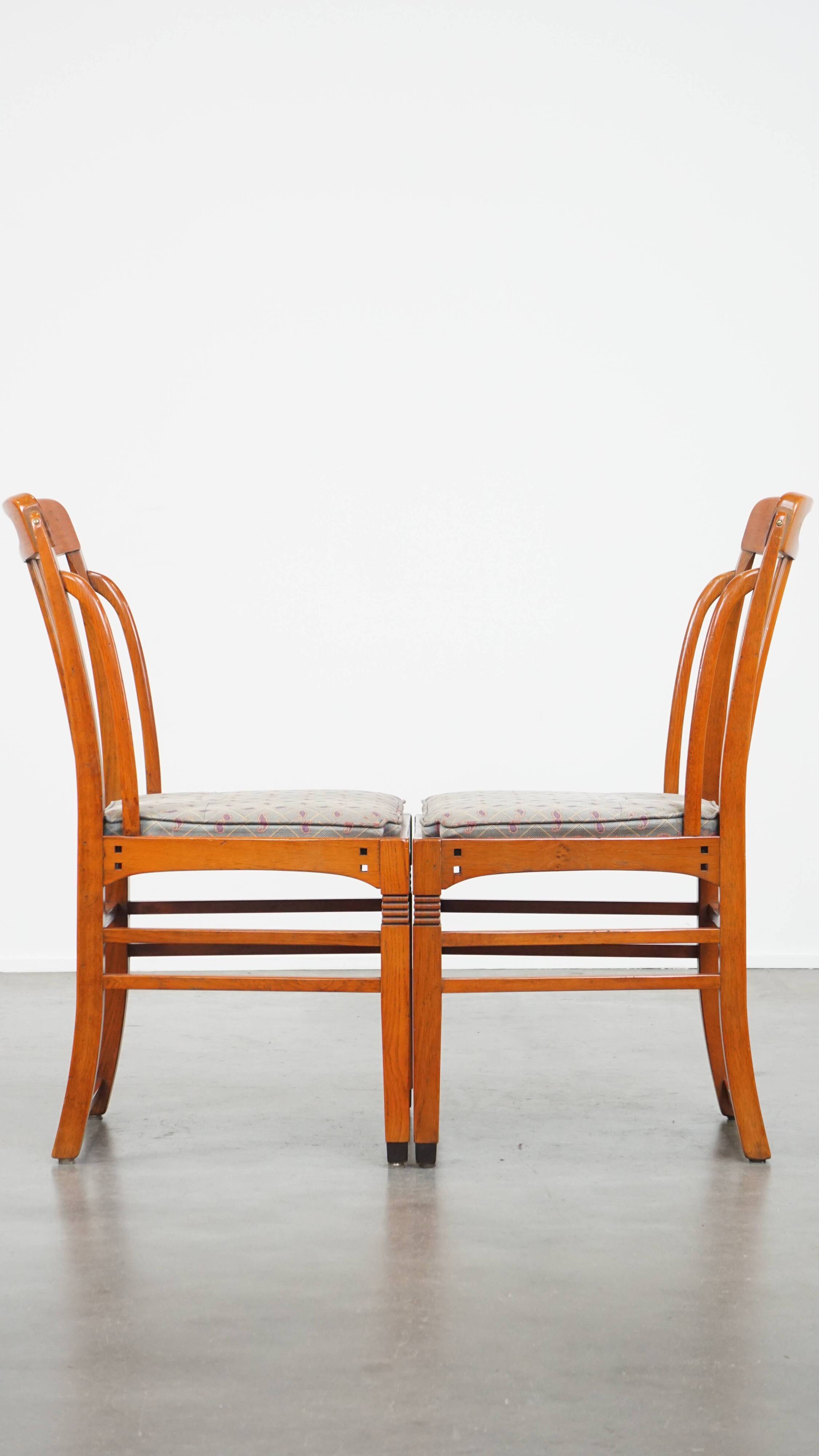 Set of 2 Art Nouveau design Schuitema dining chairs