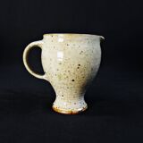 Pichet en grès pyrité à décor de chardons signé Suzanne Dauliach années 70