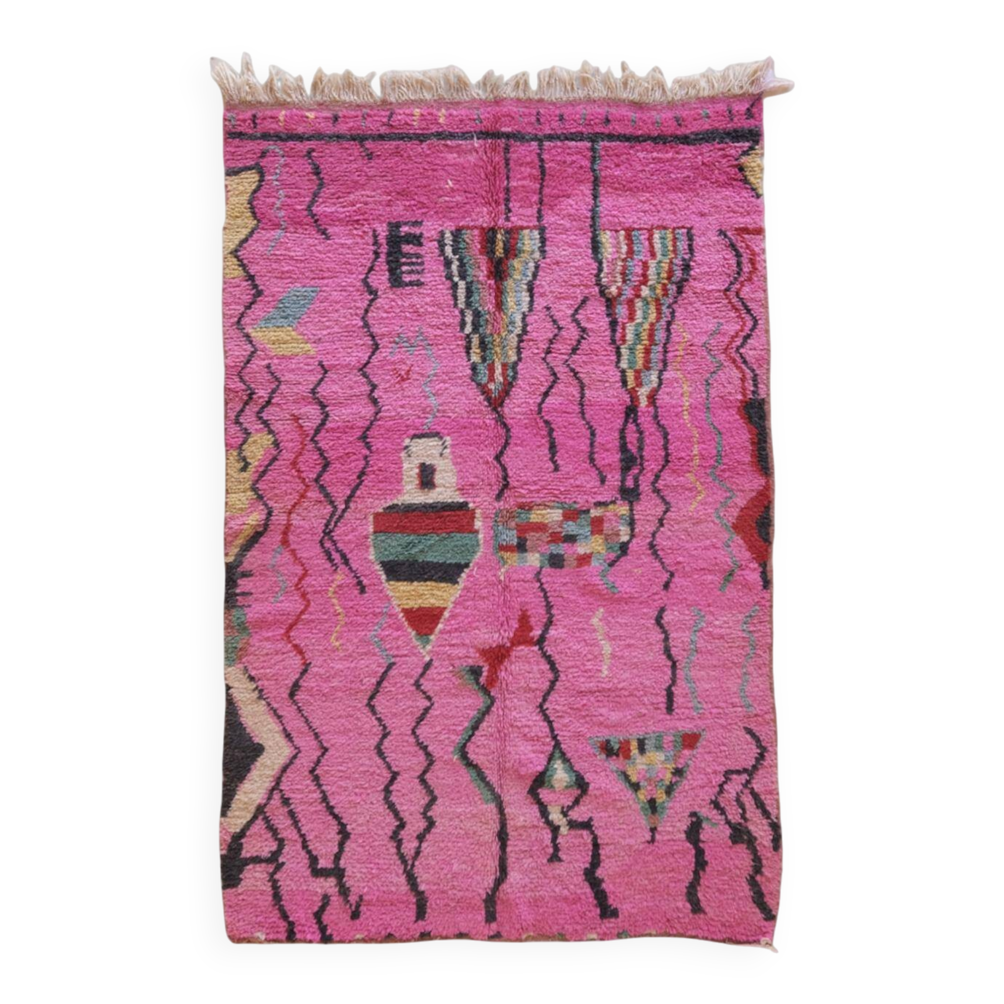 Pink Berber Rug - 261 x 171 cm