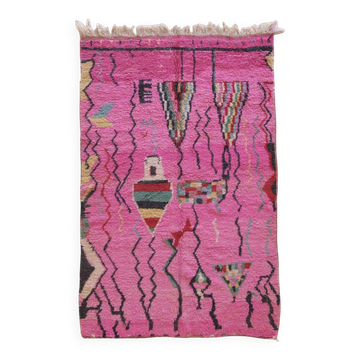 Pink Berber Rug - 261 x 171 cm