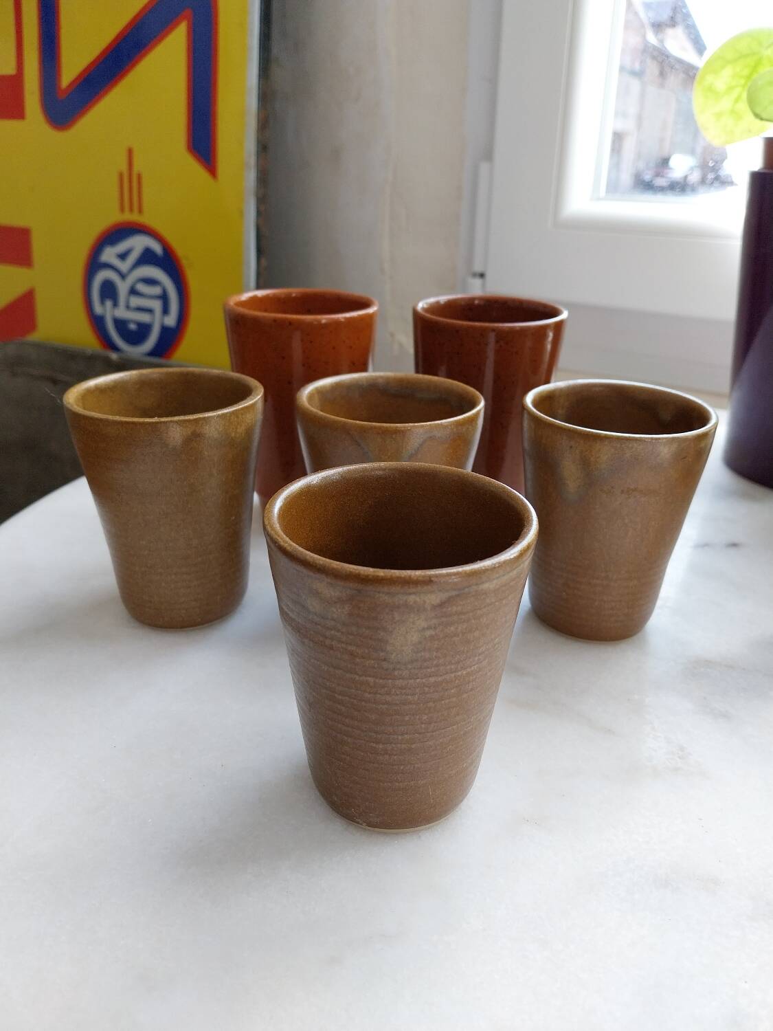 Digoin stoneware cups
