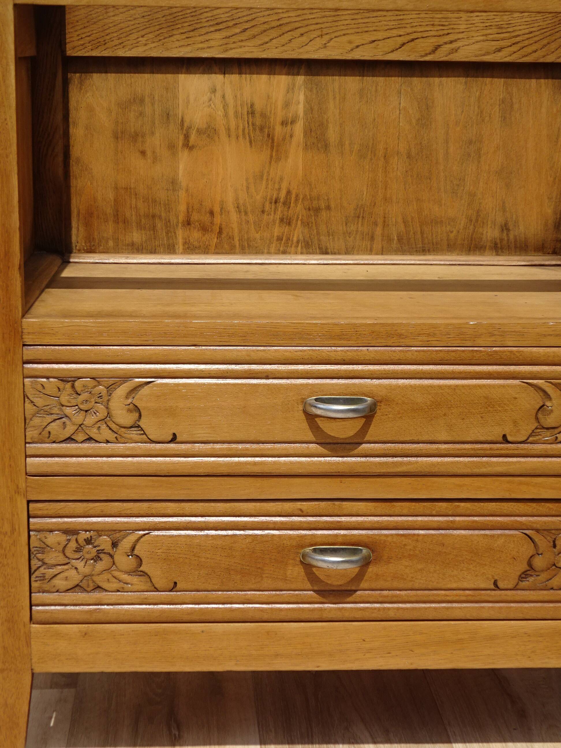 Large oak bedside cabinet