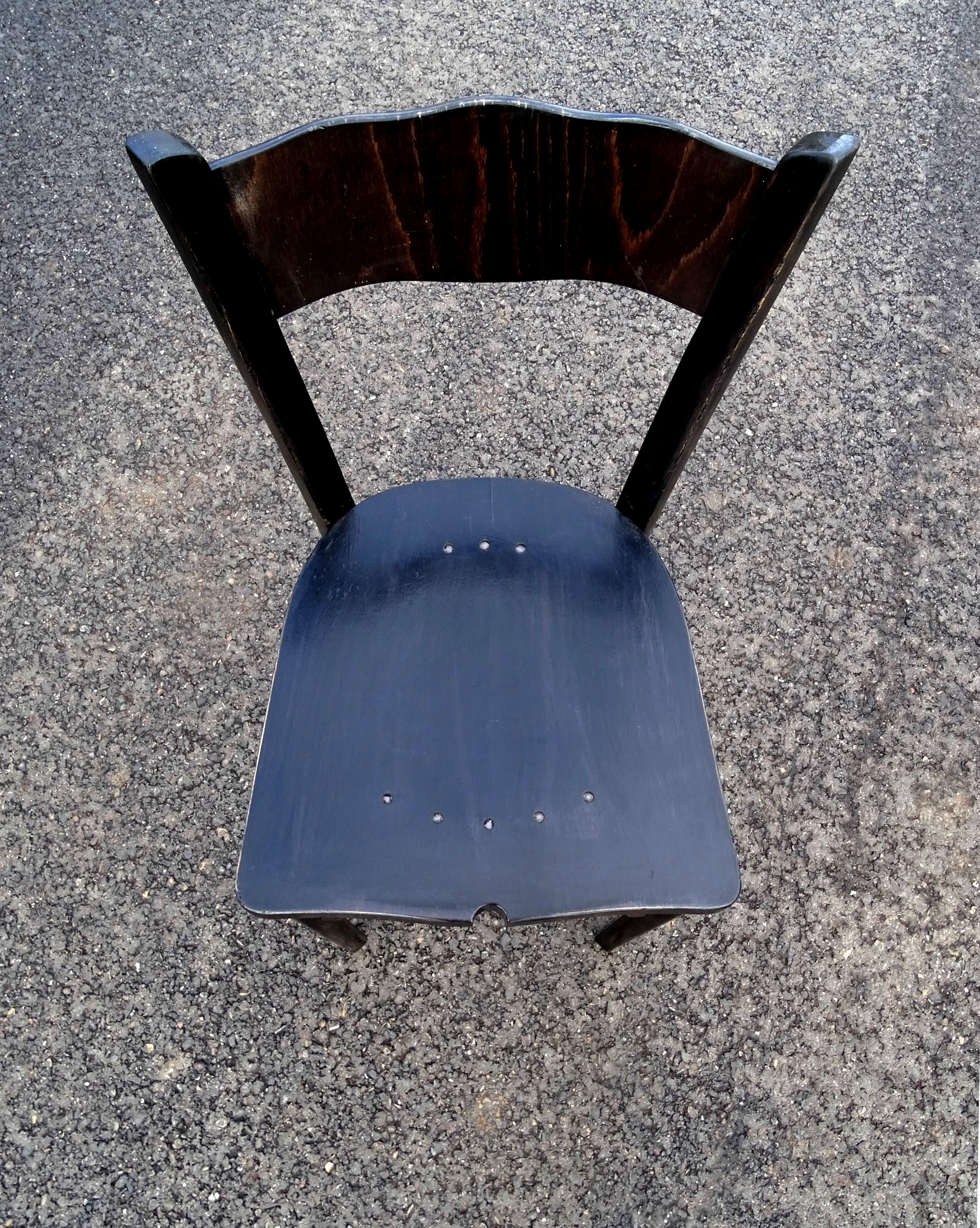 2 chairs BAUMANN 1970 black - Rare model, beautiful state