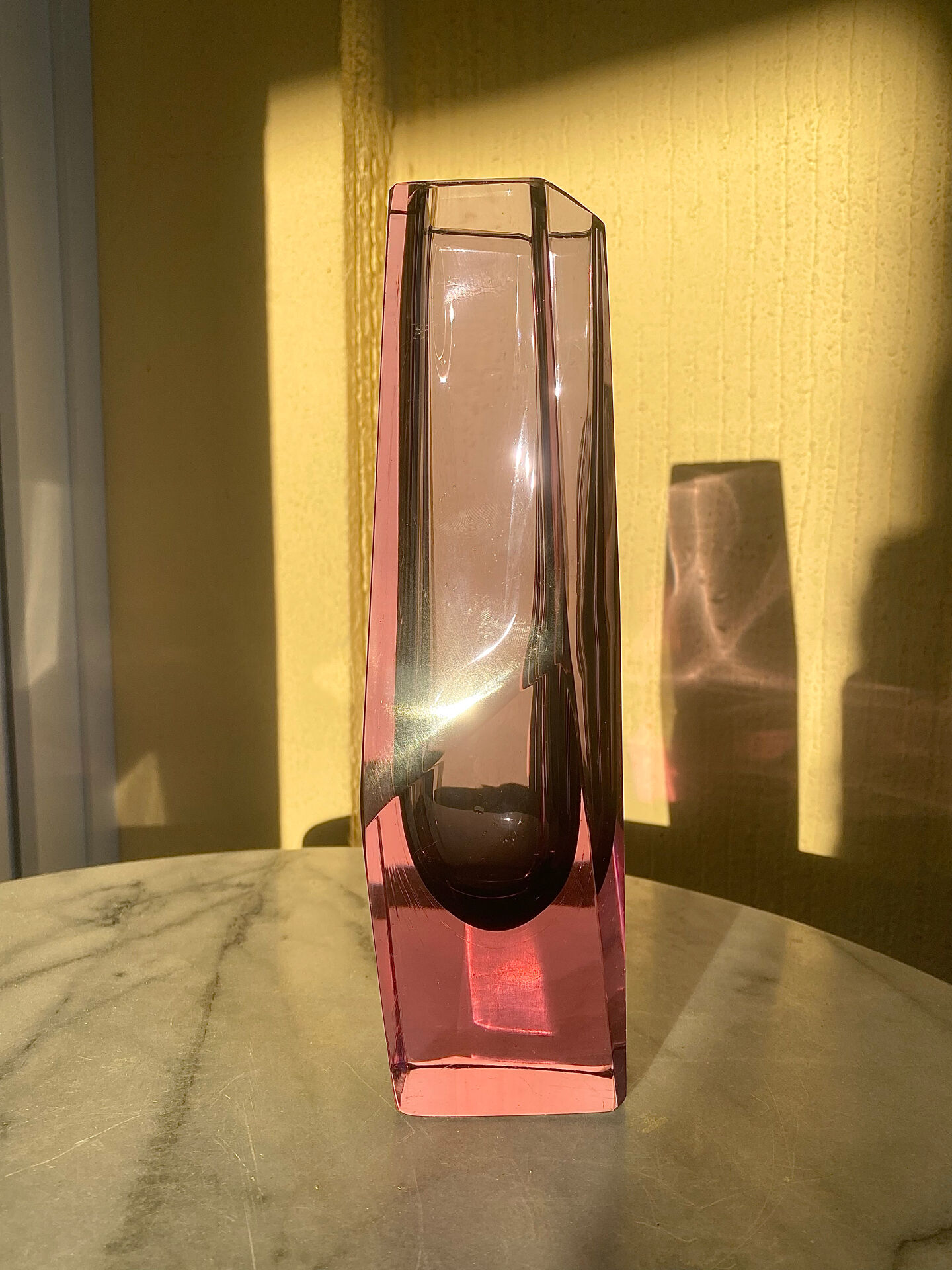 Grand vase murano sommerso 60s verre violine