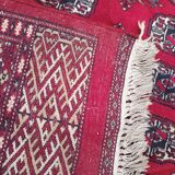 Old Afghan carpet in wool – hand-knotted – tribal patterns – 293 × 186 cm