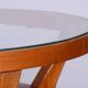 Table basse du milieu du siècle en chêne et verre, tchèque, années 1950.