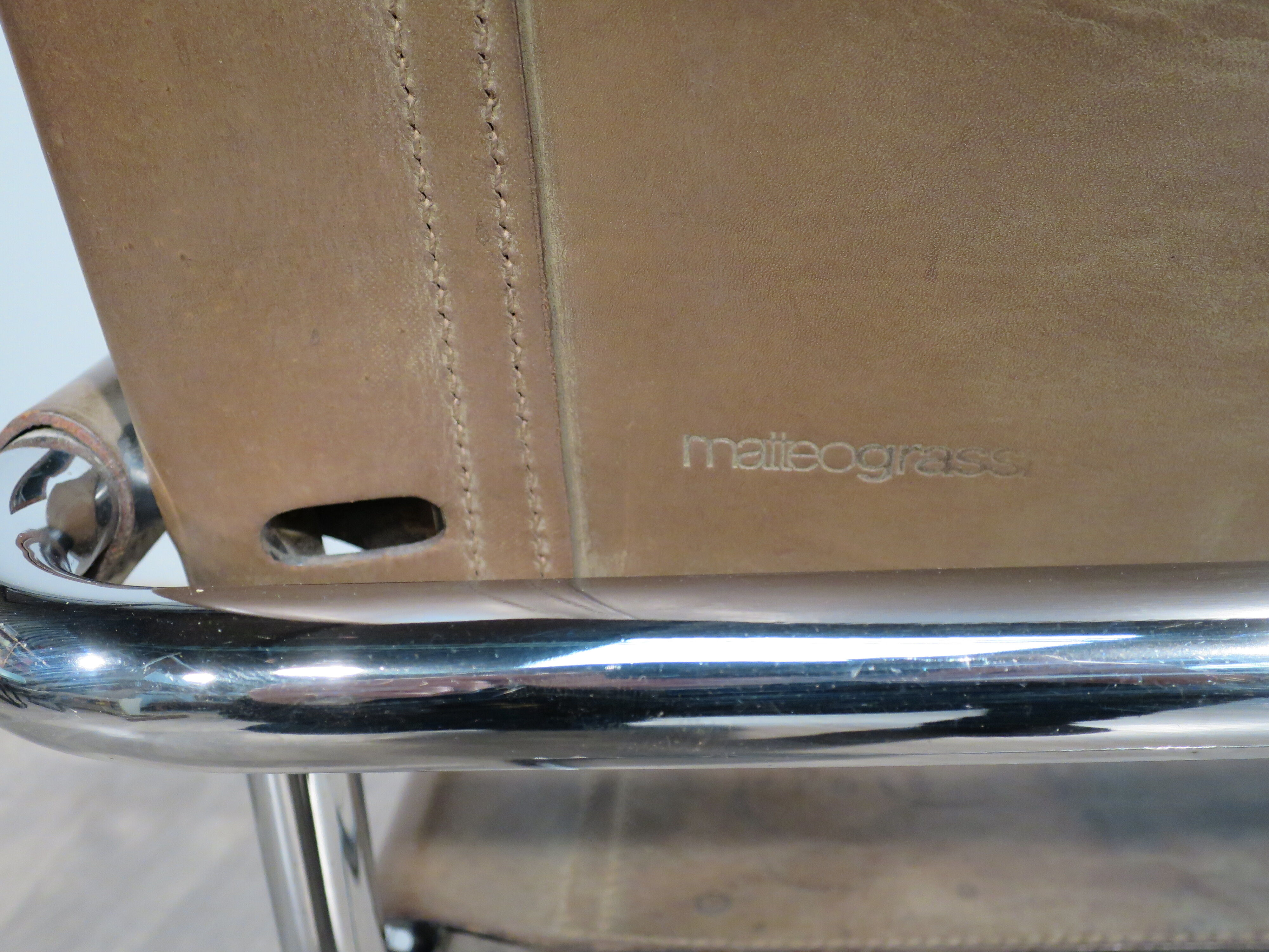 Leather chair MG5 Matteo Grassi