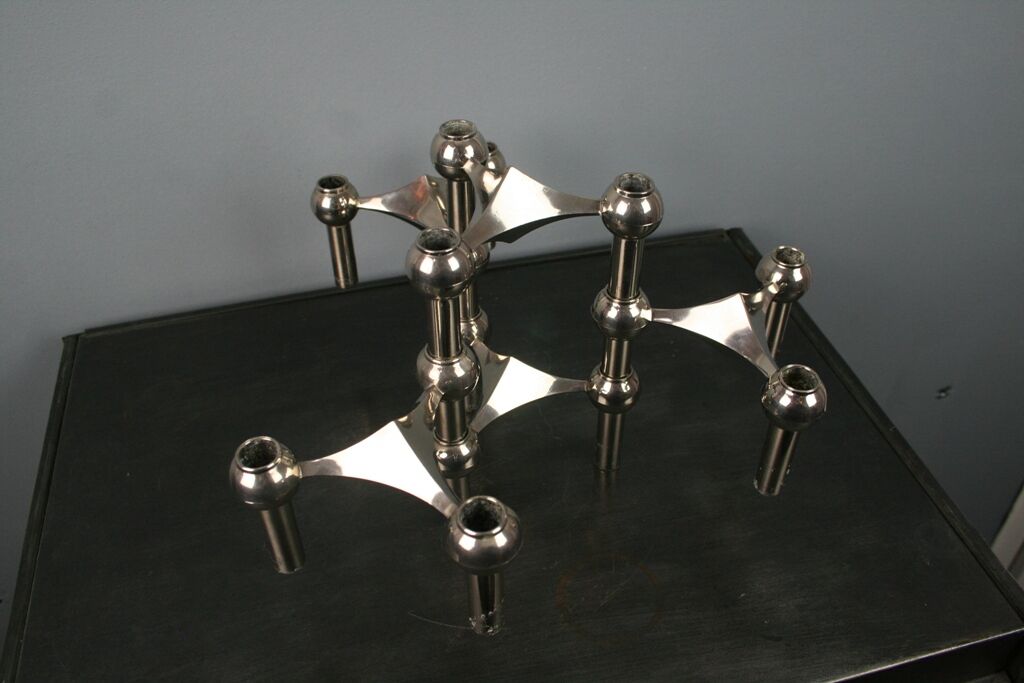 5 Nagel modular candlesticks 1970
