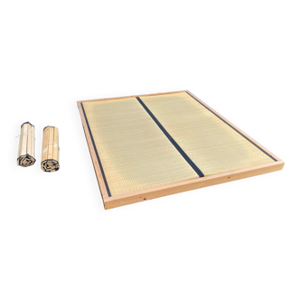 Solid wood bed and Japanese style box spring