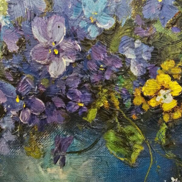 Huile de toile bouquet