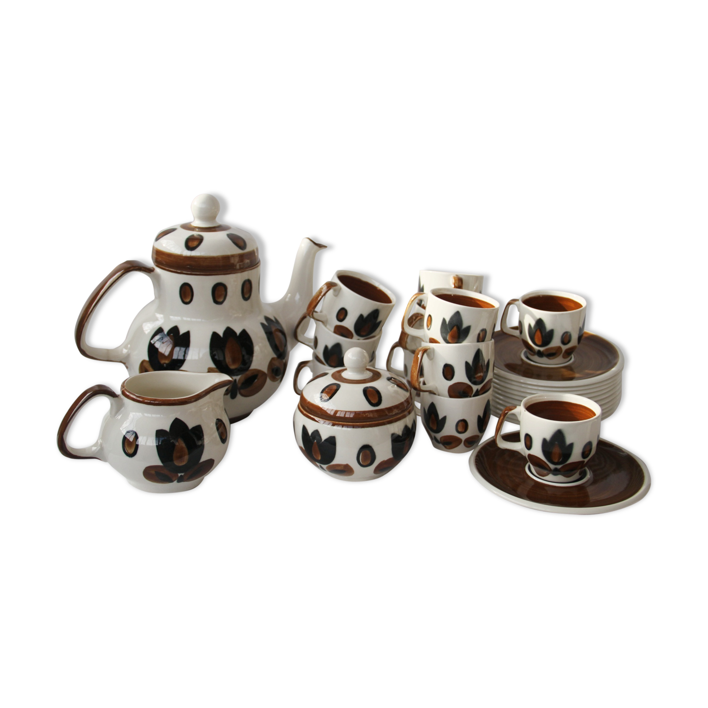 Ensemble à café Kimono de Boch Belgium 14 pièces
