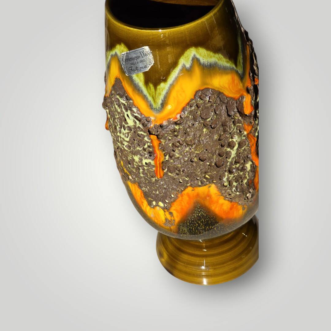 Fat Lava Vase Vallauris 1950