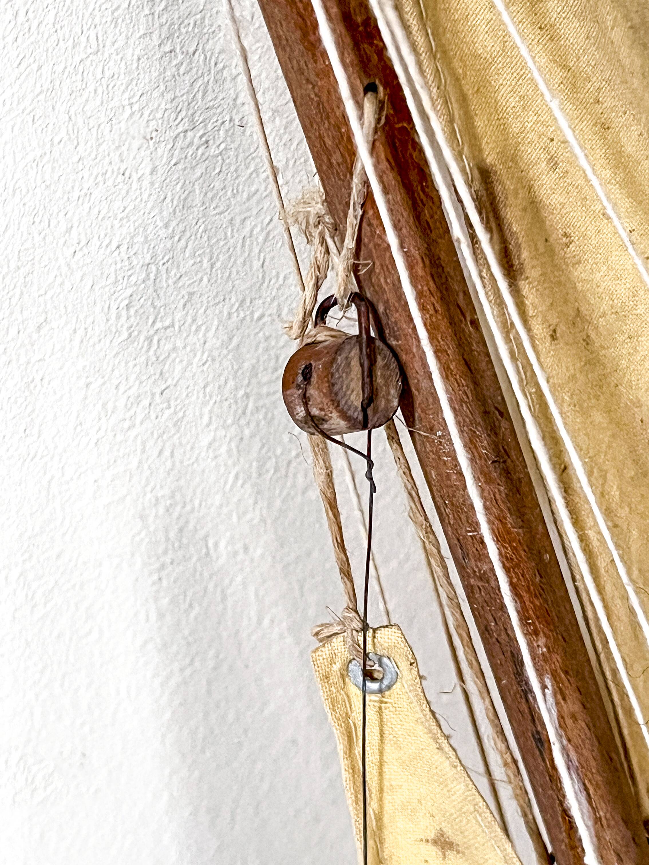 Borda wooden pond sailboat "Le Chat", navigable antique toy.