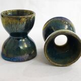Glazed stoneware egg set