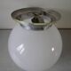 Old ceiling light globe ball sphere light in opaline aluminum support 22 cm