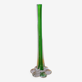 Soliflore fleur en verre de Murano 70s