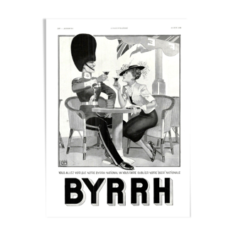 Affiche vintage années 30 BYRRH 30x40cm