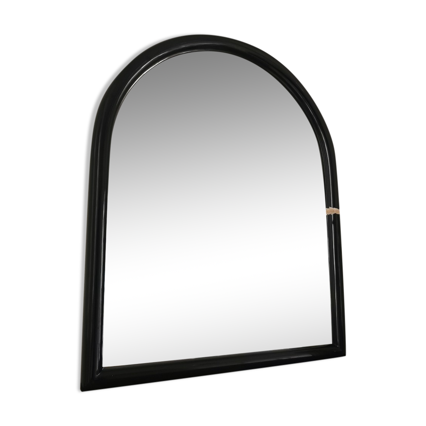 Large black lacquered mirror 1970
