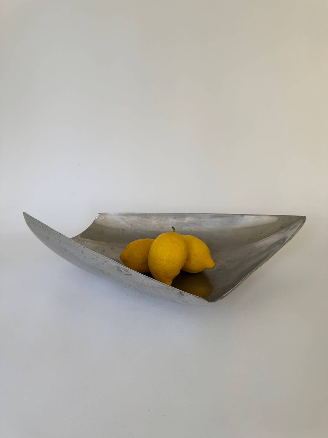 Vintage Modernist Large Aluminium Decoeative Bowl