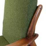Mid century teak De Ster fauteuil 'Holtet' nieuwe bekleding