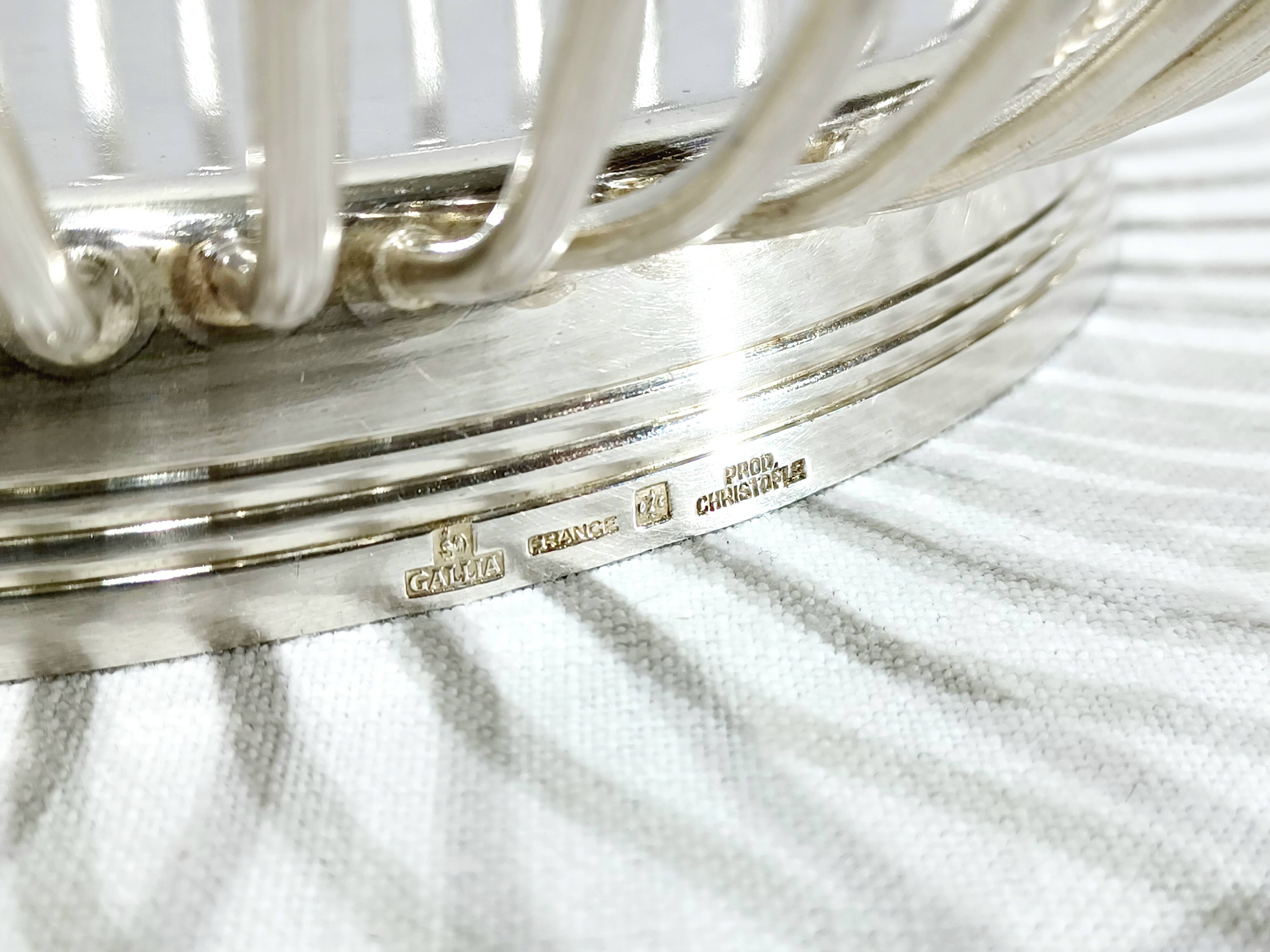 SILVER METAL BANQUETTE CHRISTOFLE GALLIA COLLECTION
