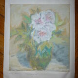 Tableau nature morte craies et pastels Maurice Bonnet