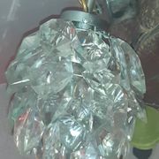 Lustre pampilles glycine / verre / cristal