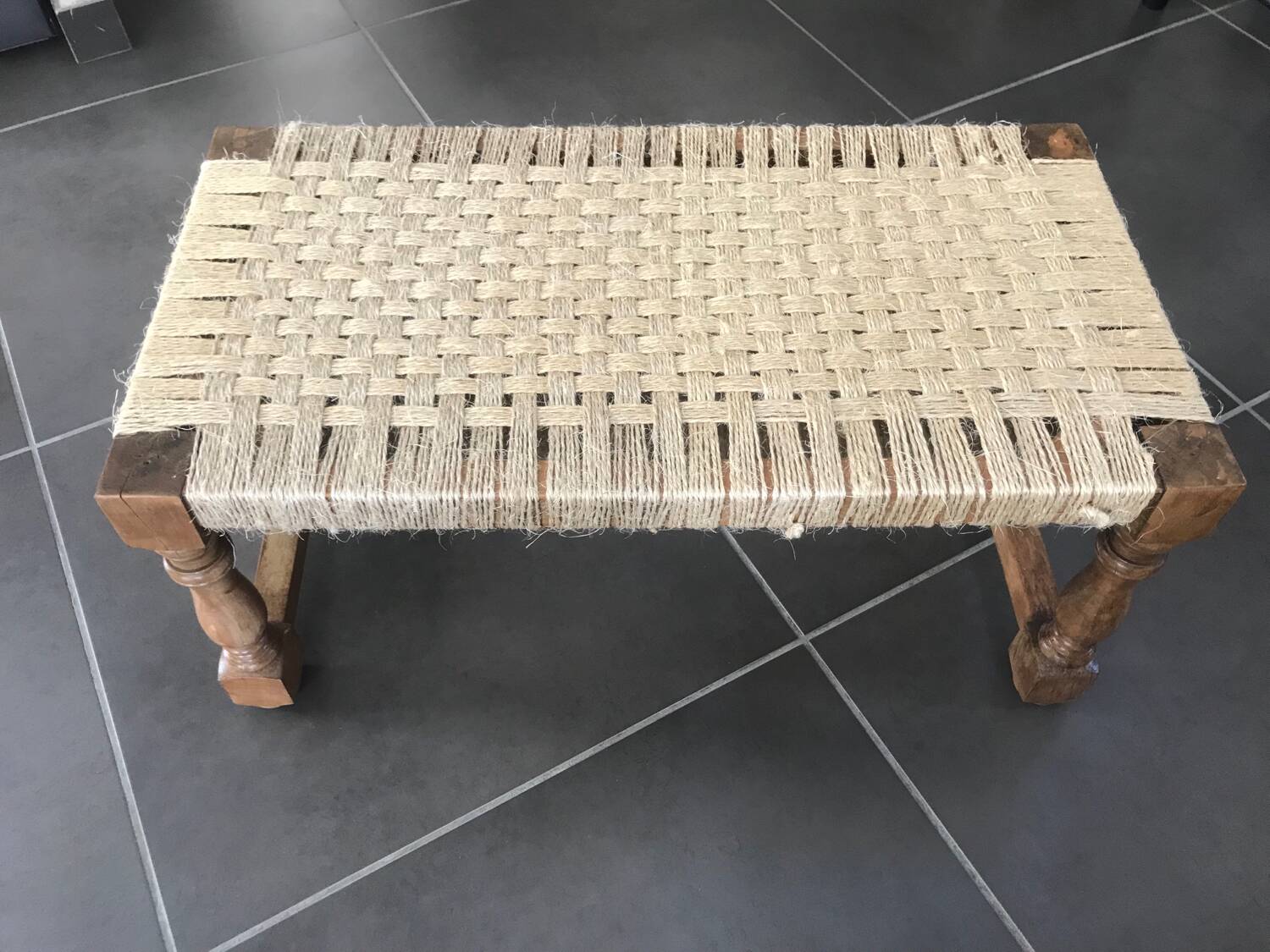 Banc bois et corde