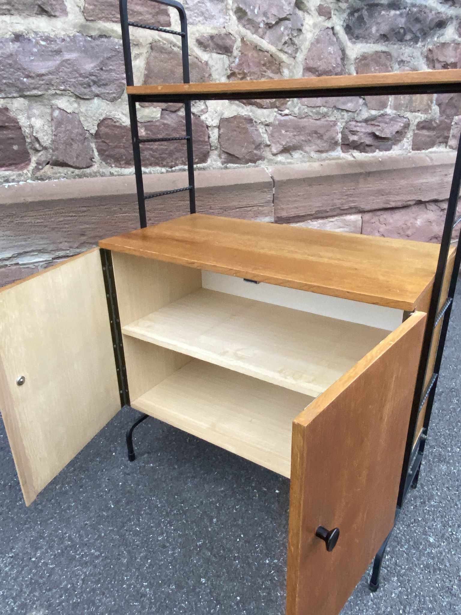 Vintage Scandinavian bookcase from the 1960s, ladder-style furniture