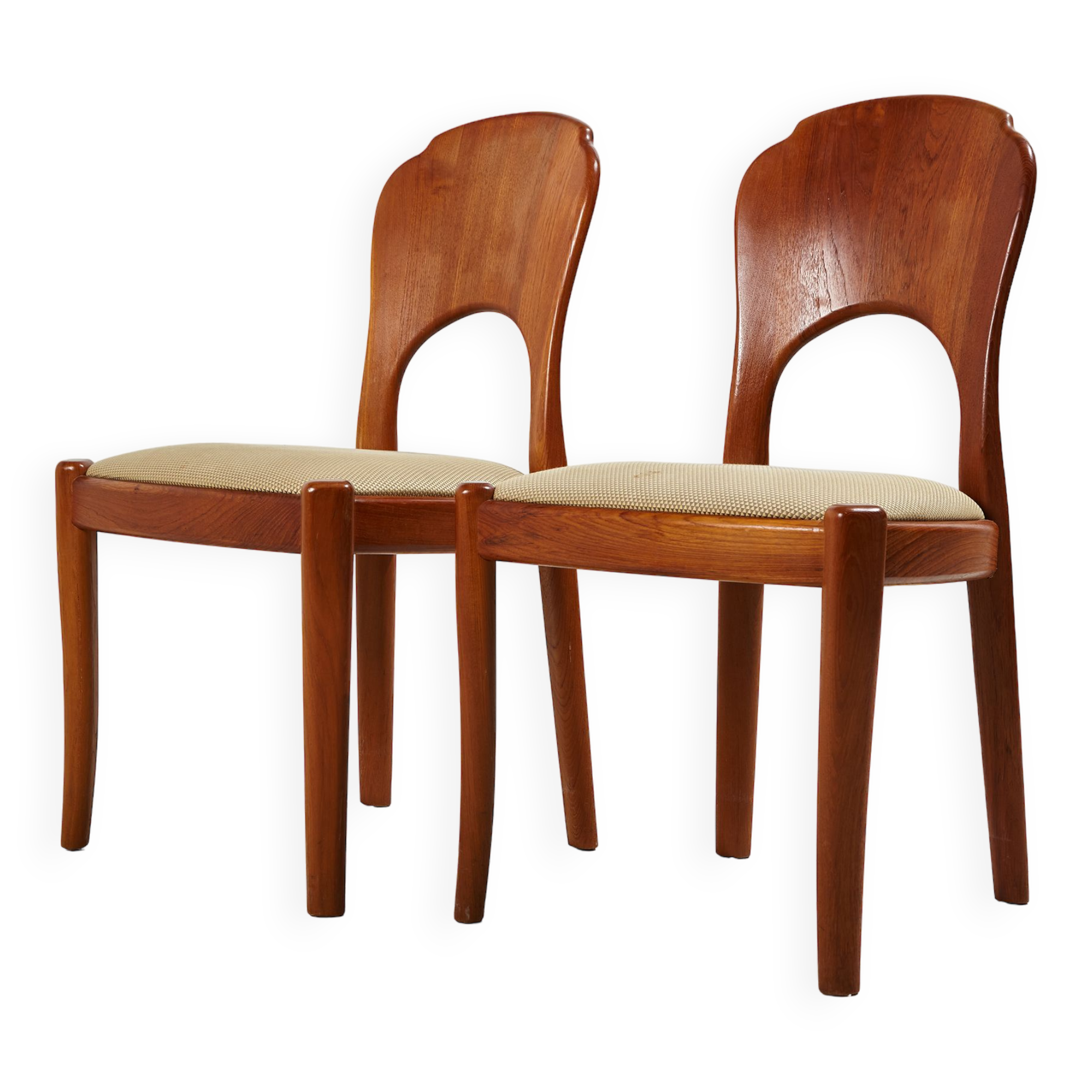 Solid teak dining chair by niels koefoed for koefoeds hornslet mk9828