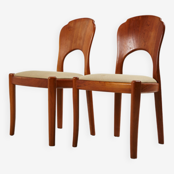 Solid teak dining chair by niels koefoed for koefoeds hornslet mk9828