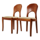 Chaise de salle à manger en teck massif par Niels Koefoed pour Koefoeds Hornslet mk9828