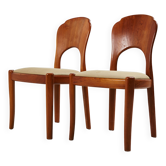 Chaise de salle à manger en teck massif par Niels Koefoed pour Koefoeds Hornslet mk9828