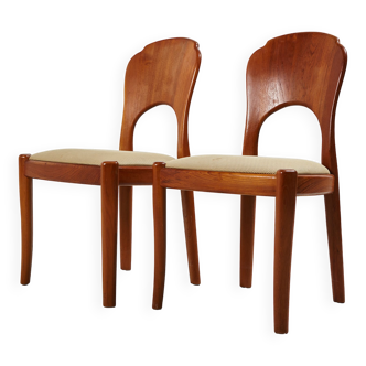 Solid teak dining chair by niels koefoed for koefoeds hornslet mk9828