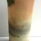 enamelled glass vase LEGRAS Lakescape, trees, Napoleon III boats