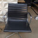 Vintage Leather Swivel Armchairs Ea108 by Charles and Ray Eames for Vitra