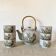 Vintage flowered stoneware tea service