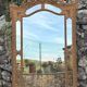Mirror in gilded wood and stucco, with glazing beads, Napoleon III period.