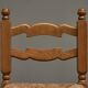 Set of 4 Razorblade bar stools in solid oak, 1960s.