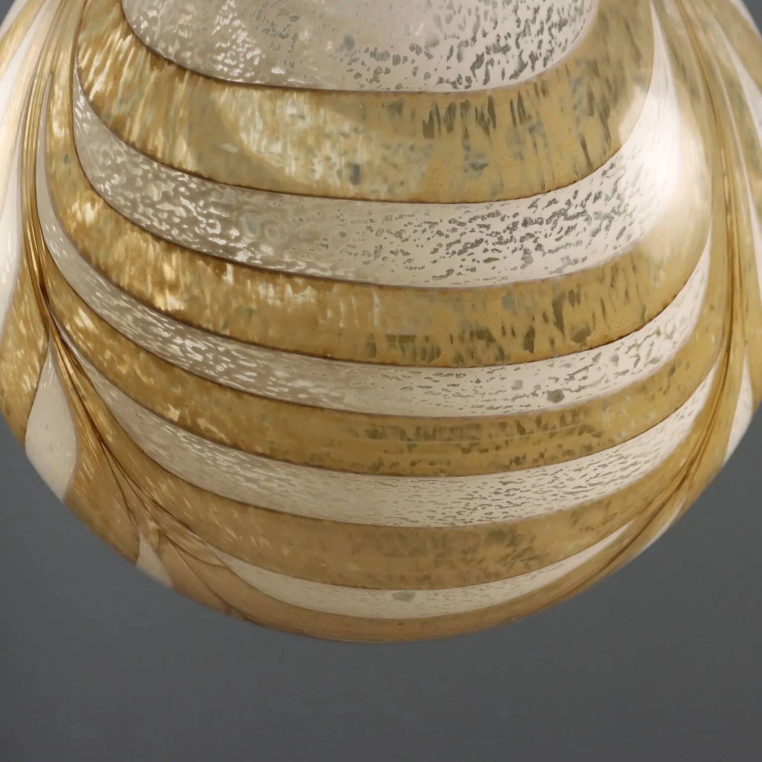 Vintage ceiling light in chrome metal and glass, design, Italy, 1960s