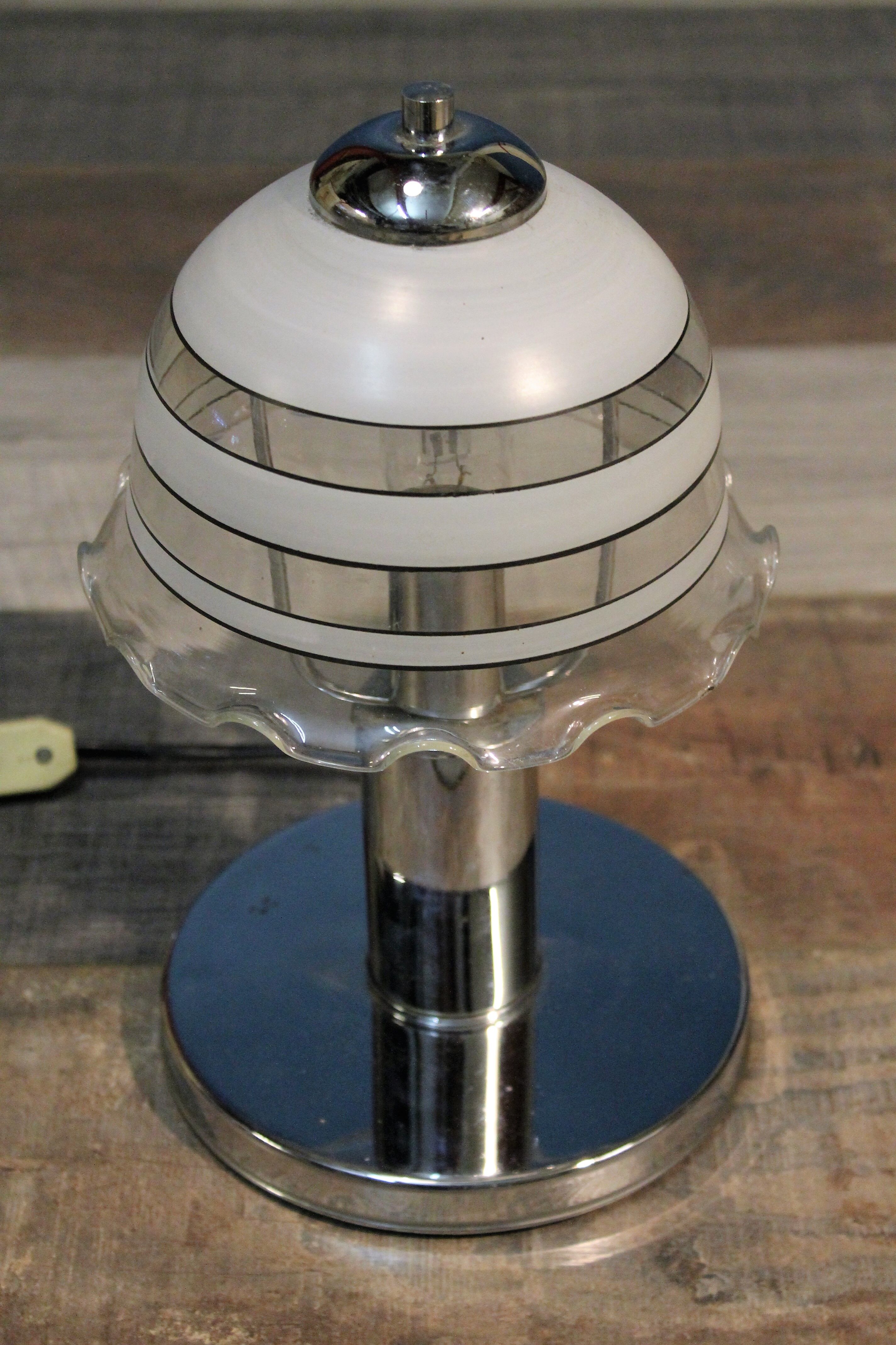 Metal and glass lamp 1960