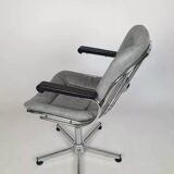 Vintage chrome swivel armchair